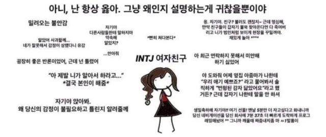 INTJ MBTI 성격 유형 취향 mbti짤 mbti짤방 mbti타입
