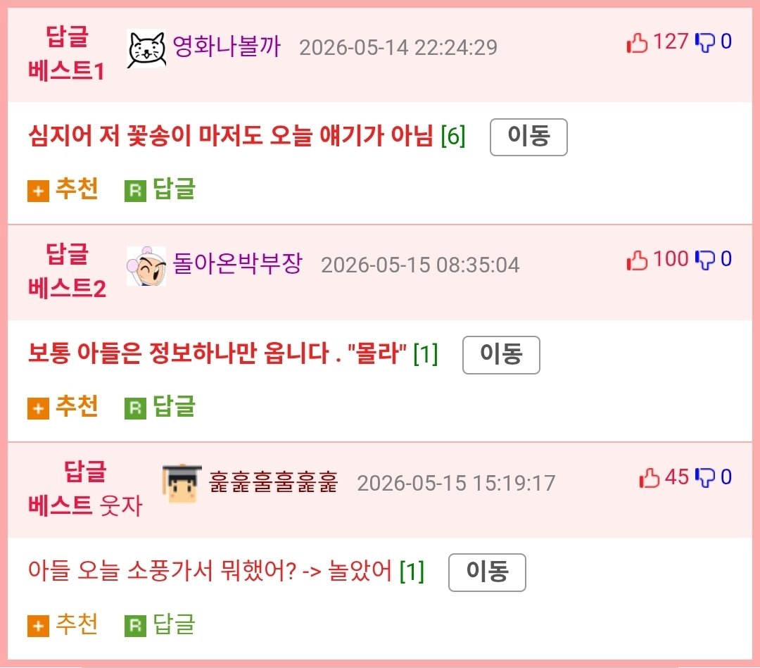 아들 딸 차이