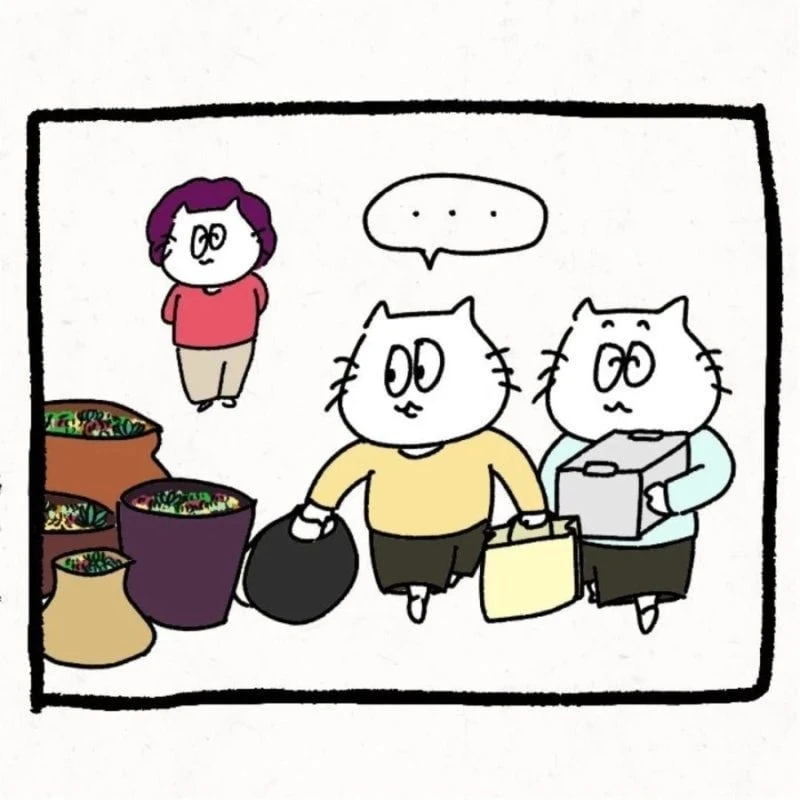 한국 시댁에 와서 이것저것 가져가는 며느리