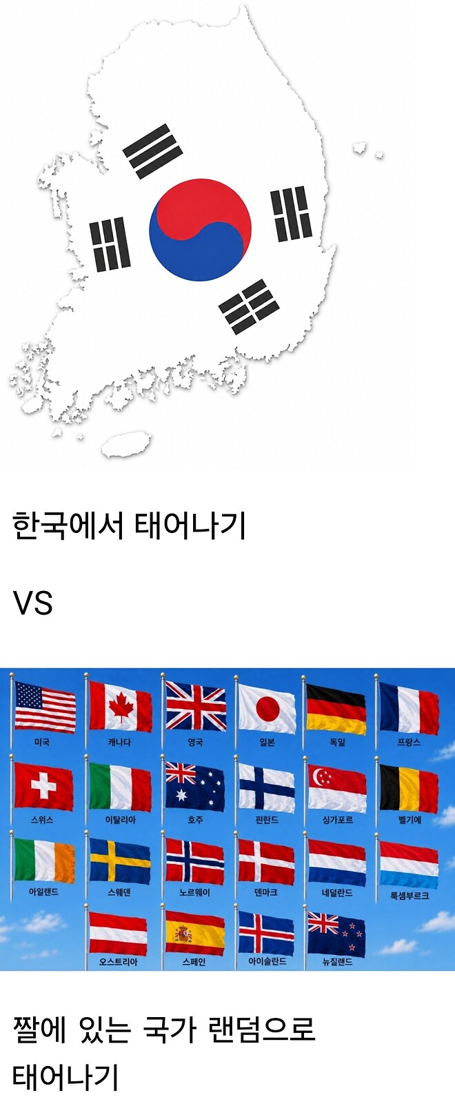 다시 태어나면 한국 vs 짤 국가 랜덤.jpg