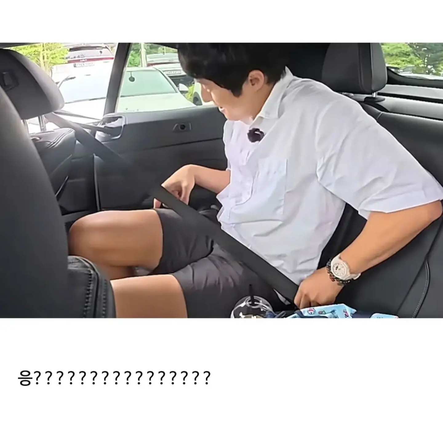 살면서 안전벨트 이렇게하는사람 처음봐