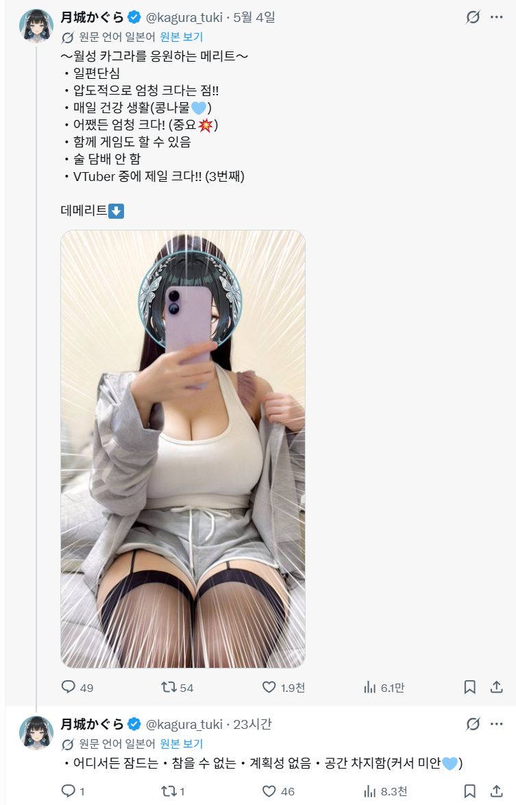 [후방]어쨌든 엄청 크다는 버튜버