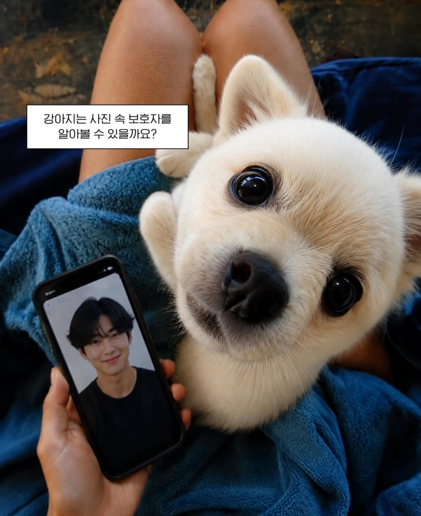 강아지는 사진속 보호자를 알아볼까???
