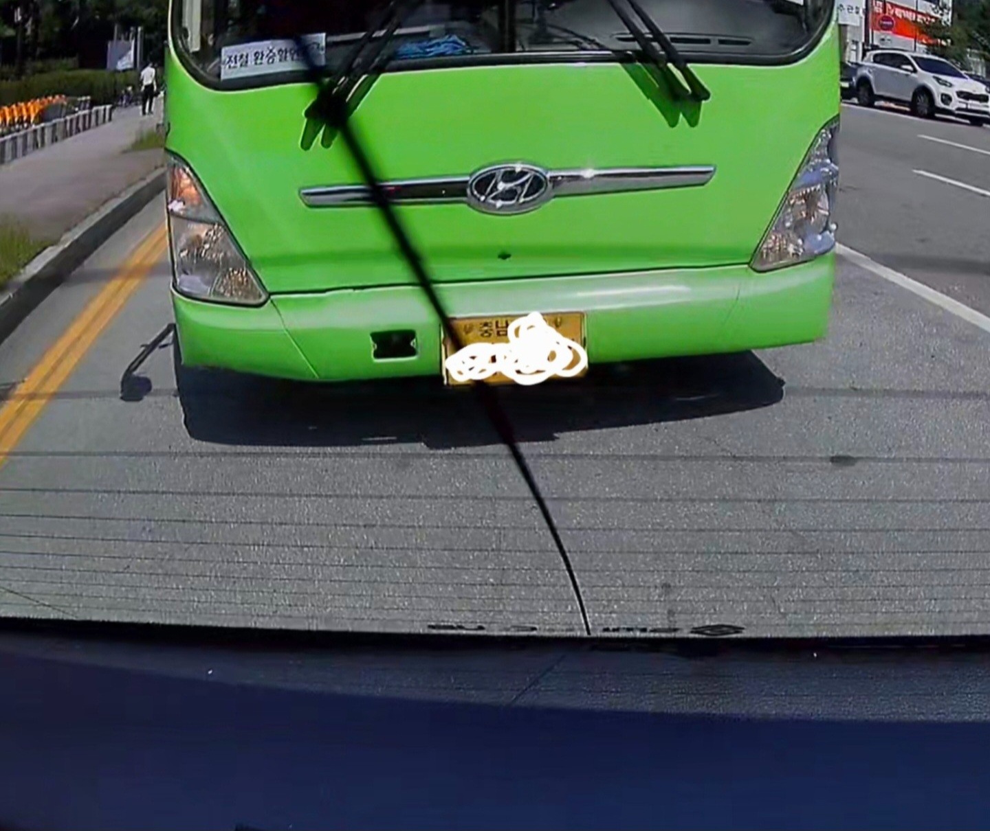 (천안버스)우회전 일시정지했더니 클락션 보복당함 ㅋㅋㅋㅋ